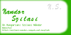nandor szilasi business card